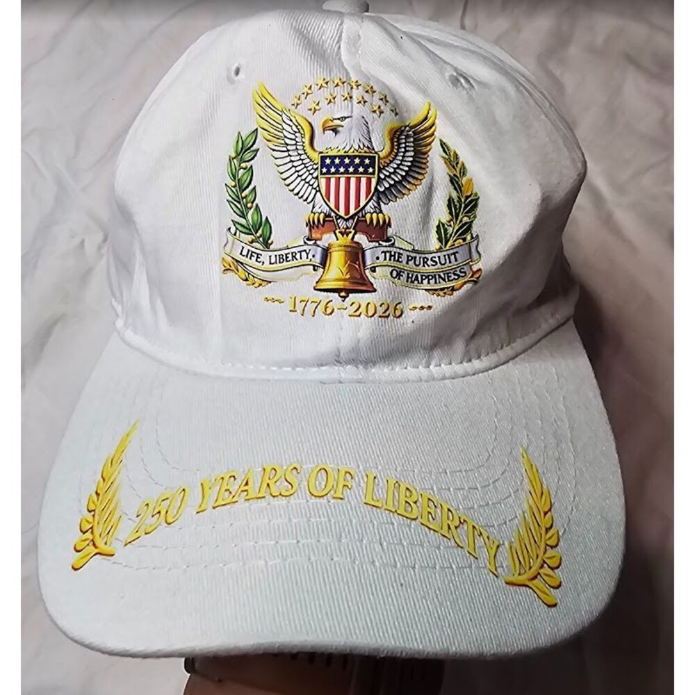 250th ANNIVERSARY USA HAT/ CAP ADJUSTABLE UNITED STATES 100% COTTON/PRINTED